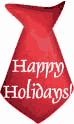 Happy Holidays red tie